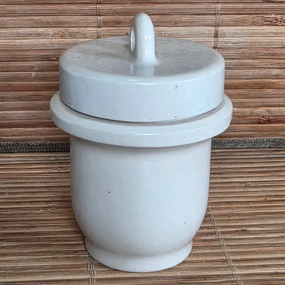Antique Taylor Tunnicliffe Egg Coddler England Porcelain Covered Cup